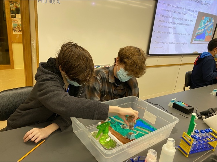 Students in a science lab 