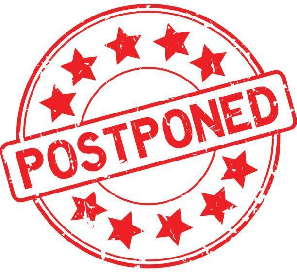 Postponed in Red Letters
